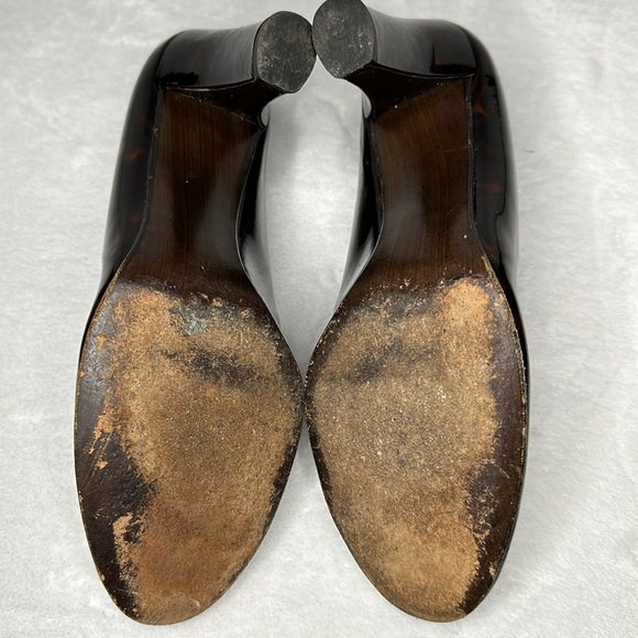 Stuart Weitzman The Beatrix Pump Tortoise Shell Heels Patent Leather 8 - Picture 9 of 9